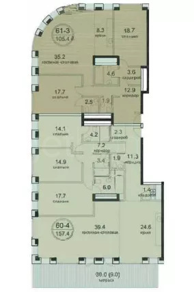Продажа квартиры площадью 263 м² 2 этаж в Savvin River Residence по адресу Хамовники, Саввинская наб. 13